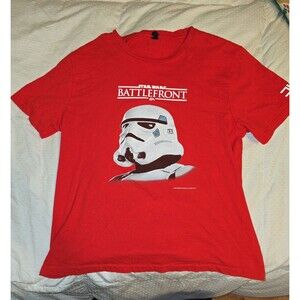 Star Wars Battlefront Red Stormtrooper Video Game Promotional T-Shirt Size Med
